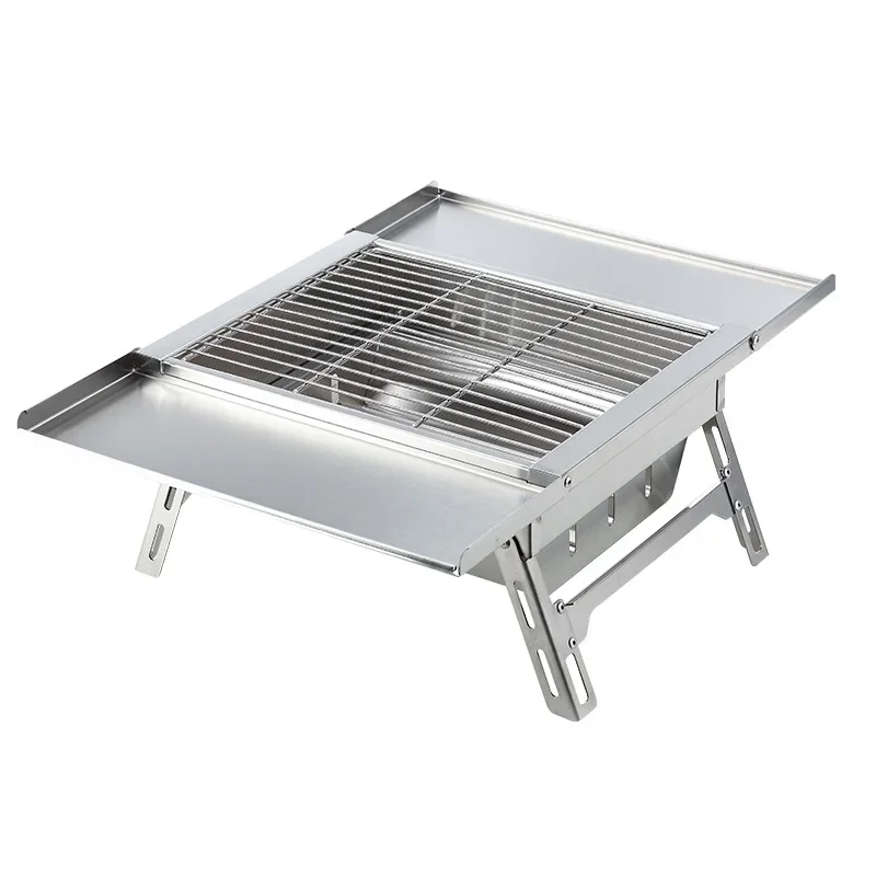 Table Stainless Steel Folding Grill Portable Carbon Grill Charcoal Camping Small Carbon Grill