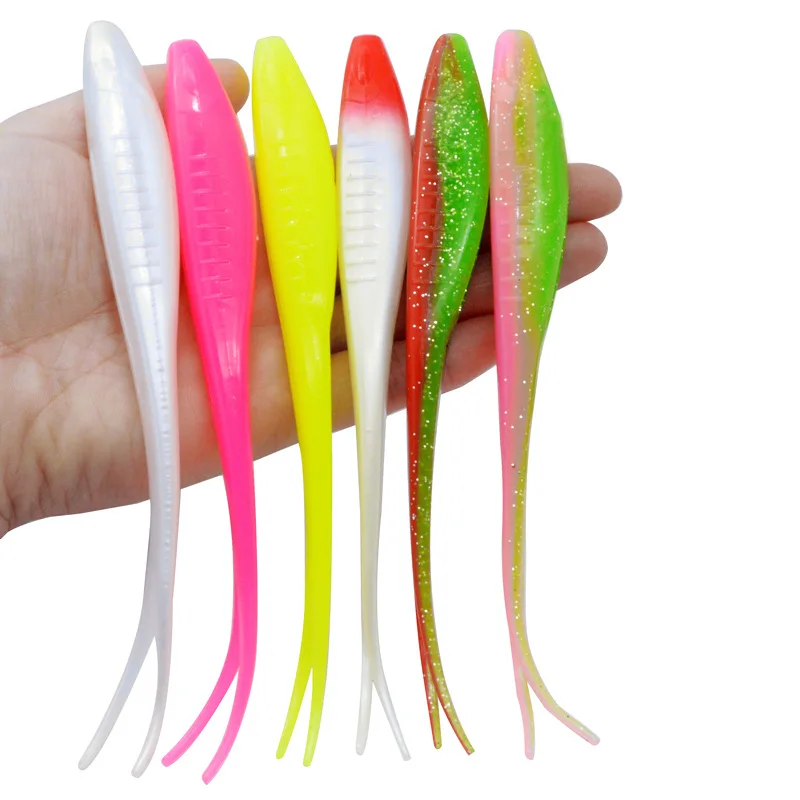 Super Soft Large Forked Tail Soft Fish Soft Worm StretchableV-shape Split Tail 17cm15.5g  TPR Lure Worm Baited Fishing Gear