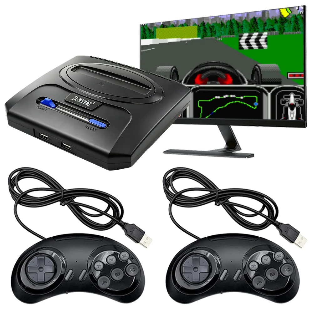 VILCORN 16Bit Retro Game Console HD TV Video Game System 2 Controllers Built-in Games for MD Sega Genesis Save & Load