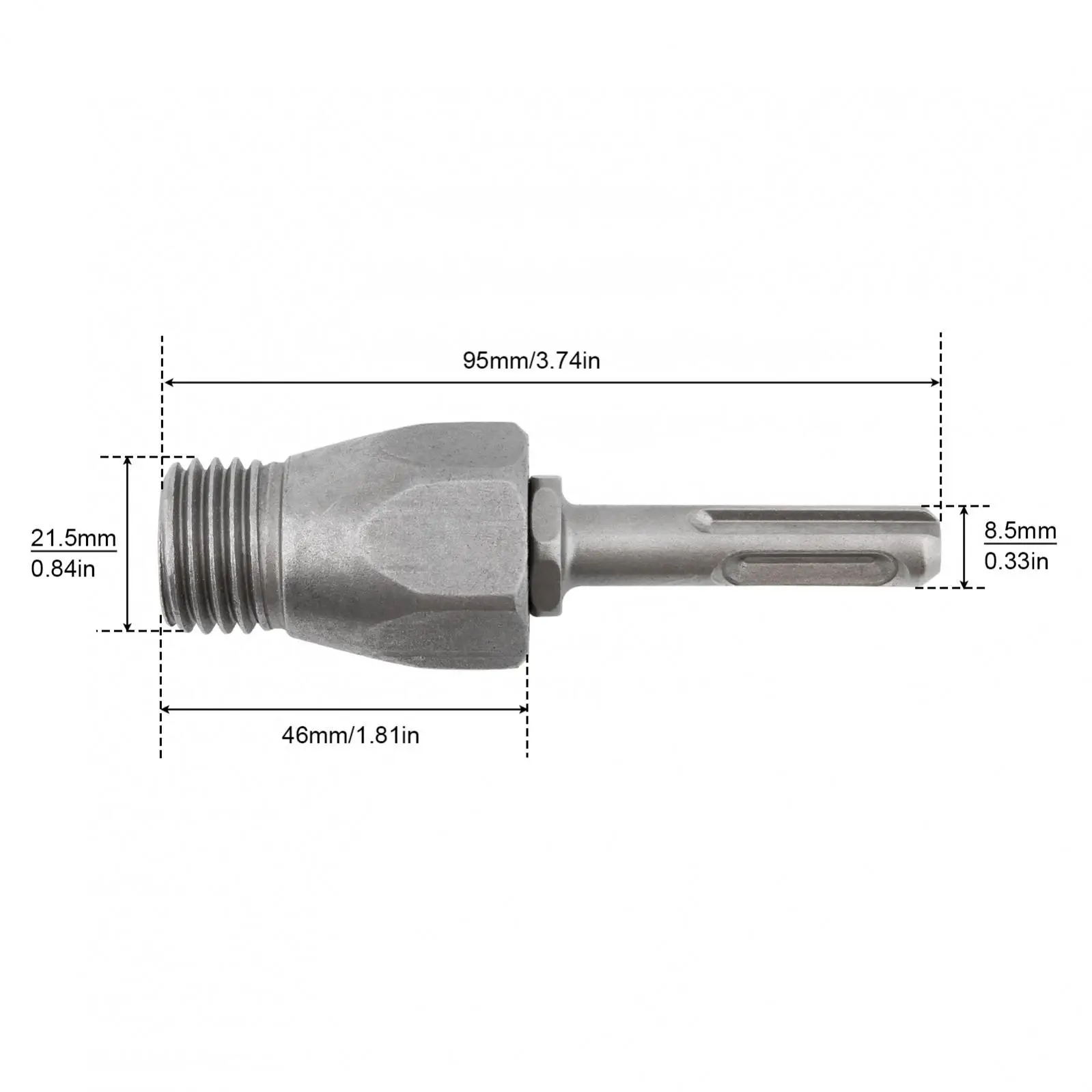 Concrete Hole Saw SDS Plus Shank Arbor Adapter Round Handle Connecting Rod for M22 Electric Hammer Core Drill Bit  Accessories