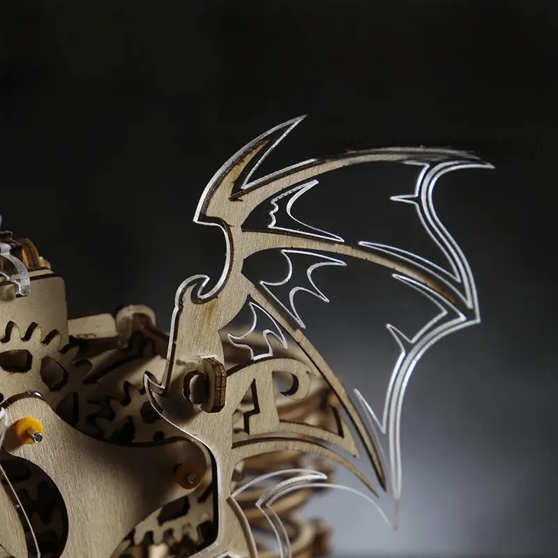 OUZEY 3D Wooden Dragon Marble Run - Complex Mechanical Model Kit, STEM Educational Toy for Adults & Teens Age 14+