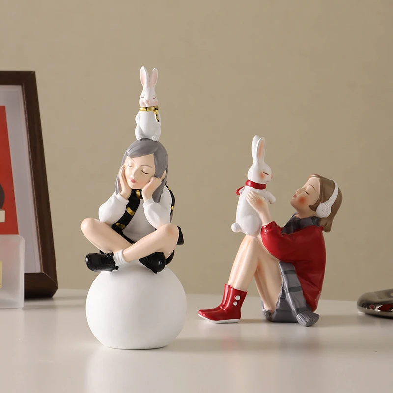 

Little Girl Decorative Figurine for Bookshelf and Desk Perfect Accent for Study, Living Room, TV Cabinet, or Bedroom