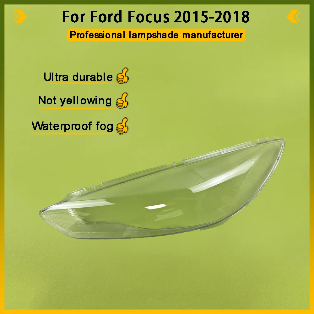 لفورد فوكس 2015 2016 2017 2018 سيارة المصابيح الأمامية غطاء المصابيح الأمامية قذيفة استبدال عاكس الضوء الشفاف استبدال عدسة شبكي #3