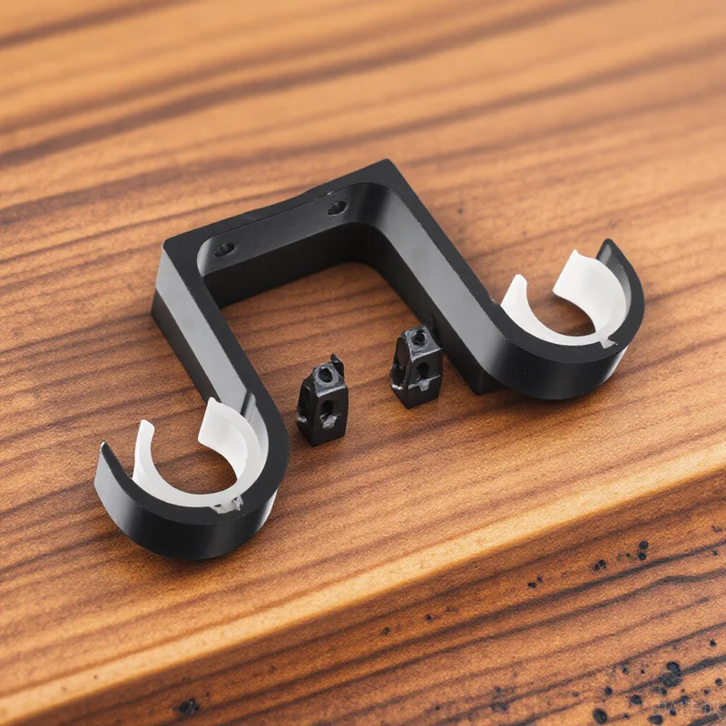 

Heavy Duty Aluminum Alloy Ceiling Mounted Curtain Rod Bracket Strong Support for Double Curtain Rods Window Drapery