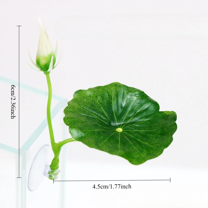 Artificial Betta Leaf Hammock with Strong Suction Cup Stress Reducing Safe Landscape Decor for Fish Tank Aquarium