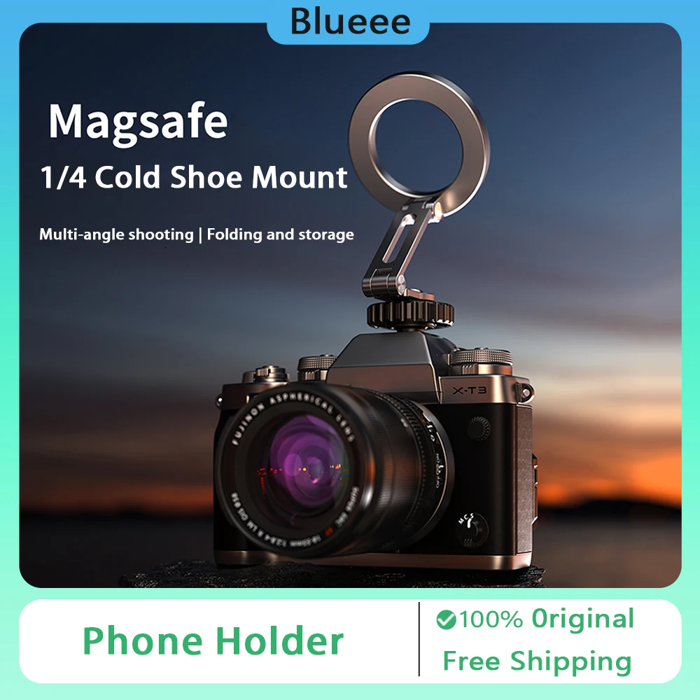 

Magnetic Phone Holders for Camera Quick Release Phone Holder for iPhone 16 15 Pro Max Magnetic Folding Smartphone Vlog Live
