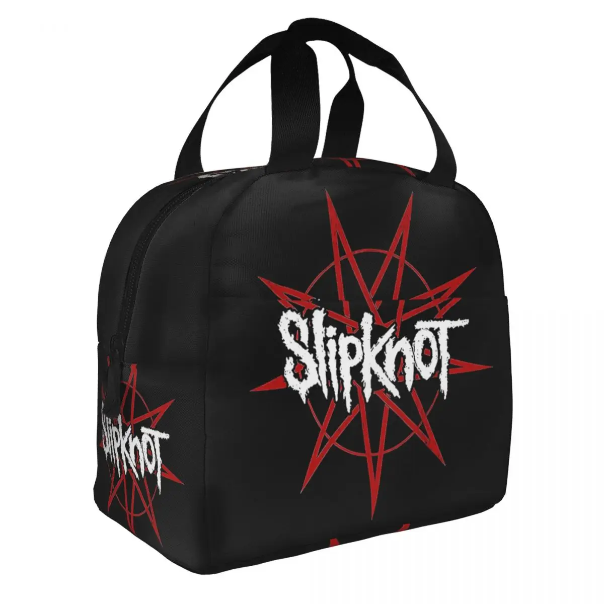 Custom Heavy Metal Rock Band Slipknots Insulated Lunch Bag for Outdoor Picnic Leakproof Cooler Thermal Lunch Box Women Kids