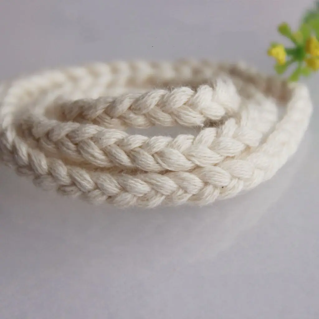 5Yards 6mm Beige Decorative Lace Trim Braided Cords Wedding Birthday Christmas Goods Craft DIY Embroidery and Skirt Accessories