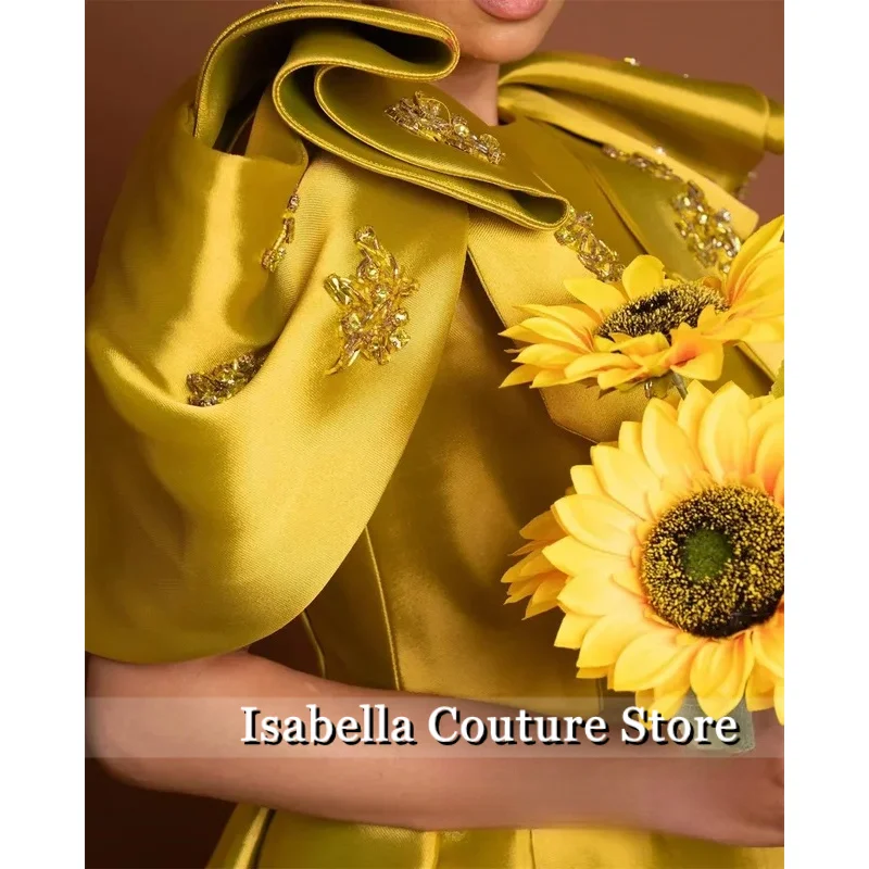 Customized Retro Unique Design A-line Skirt With Ruffled Shoulders And Beaded  Luxury Dress, Showcasing Aristocrati