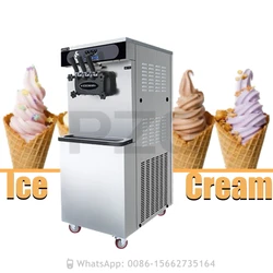 110/220V Powerful 2000W Electric Floor Model 22-25L Ice Cream Machine Soft Serve Ice Cream Machine