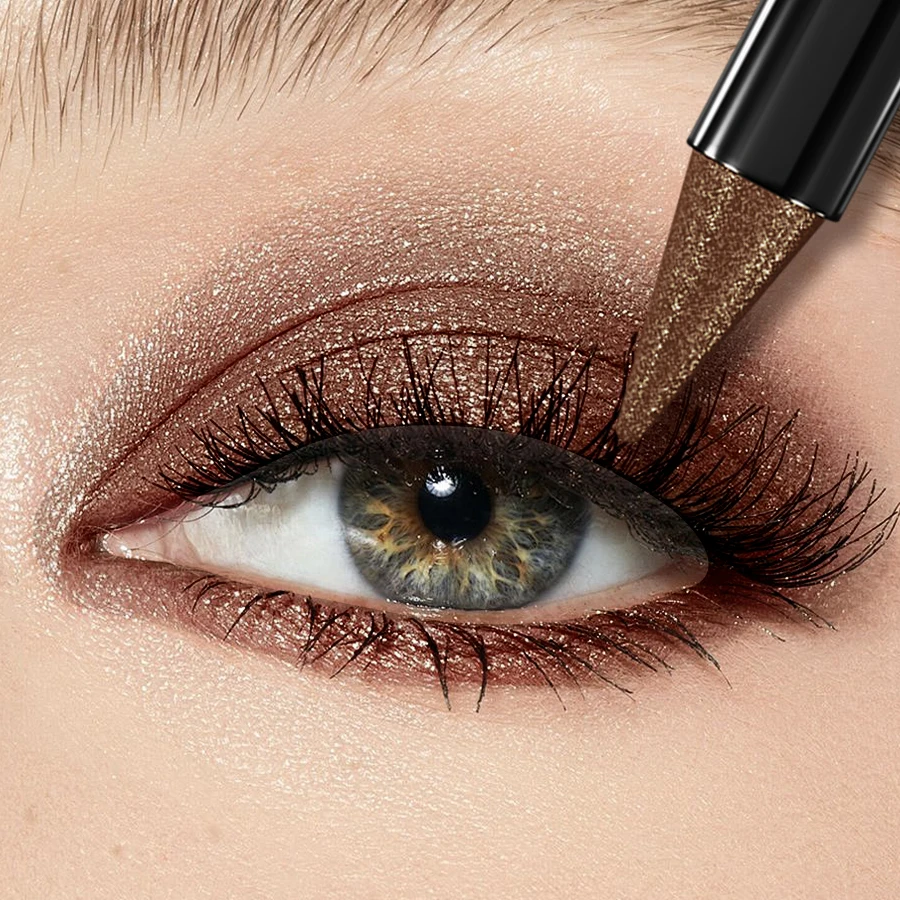 25 kolorów 1PC perłowy cień do powiek w sztyfcie wodoodporny, długotrwały brokat i matowy kolor cieni do powiek makijaż twarzy wyróżnij kosmetyki prezenty