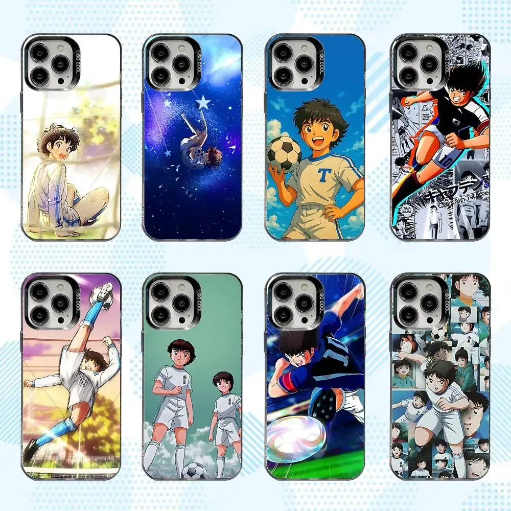 

C-Captain Anime T-Tsubasa Phone Case For iPhone 17,16,15,14,13,12,X,8,Pro,Max,Plus,E,SE4,Air,Mini IMD Matte Black