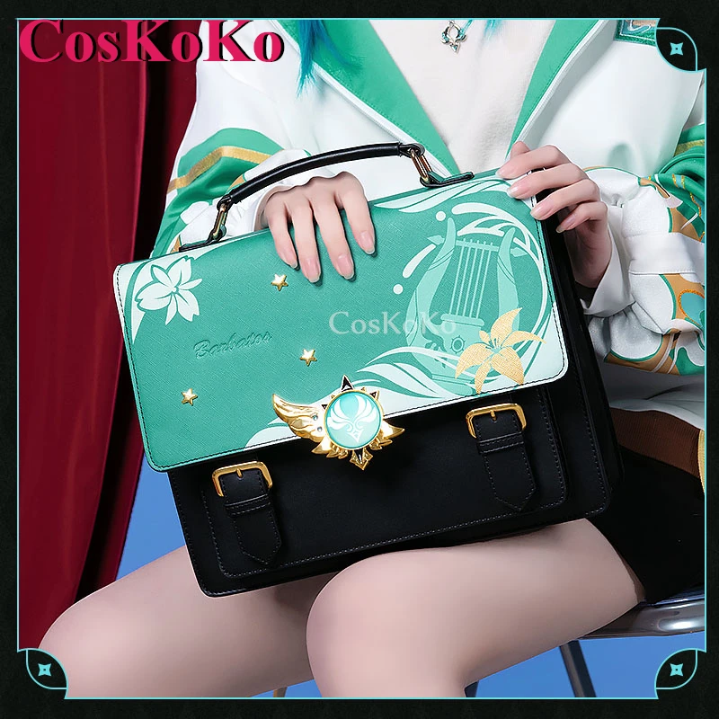 Coskoko Venti Cosplay Game Genshin Impact Theme Impression Pack Dagelijks Preppy Forens Rugzak Messenger Bag Mode Itabag Nieuw