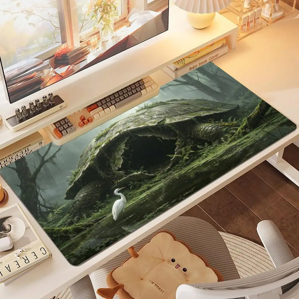 Mousepad Large Size Primeval Beast Skeleton Relic In Forest For Laptop Bedroom Learning Pad Anti Slip mat