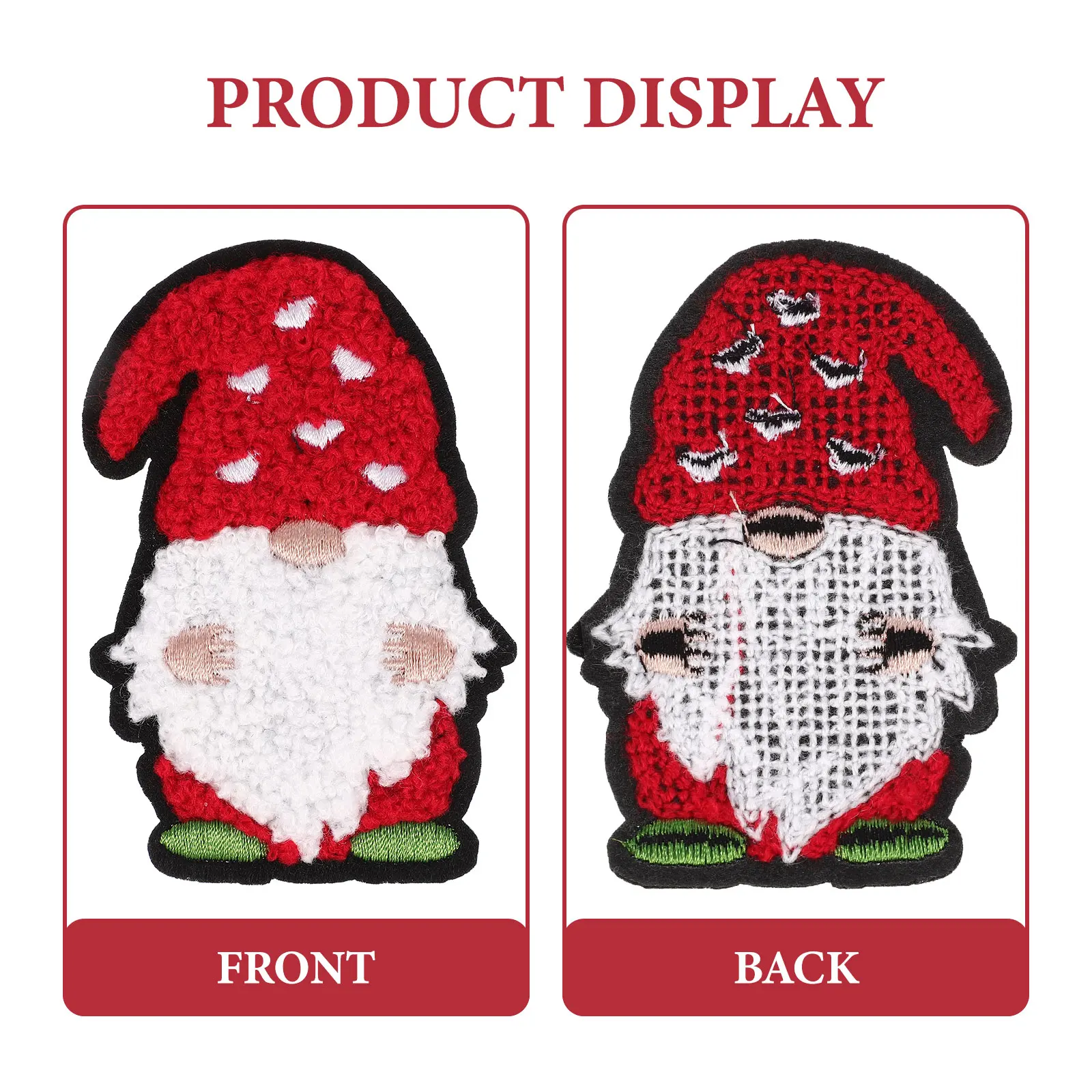 

Santa Claus Embroidered Cloth Patches Christmas Applique Stickers Decorative Iron-On DIY Craft Hat Accessories Repair Sewing Kit