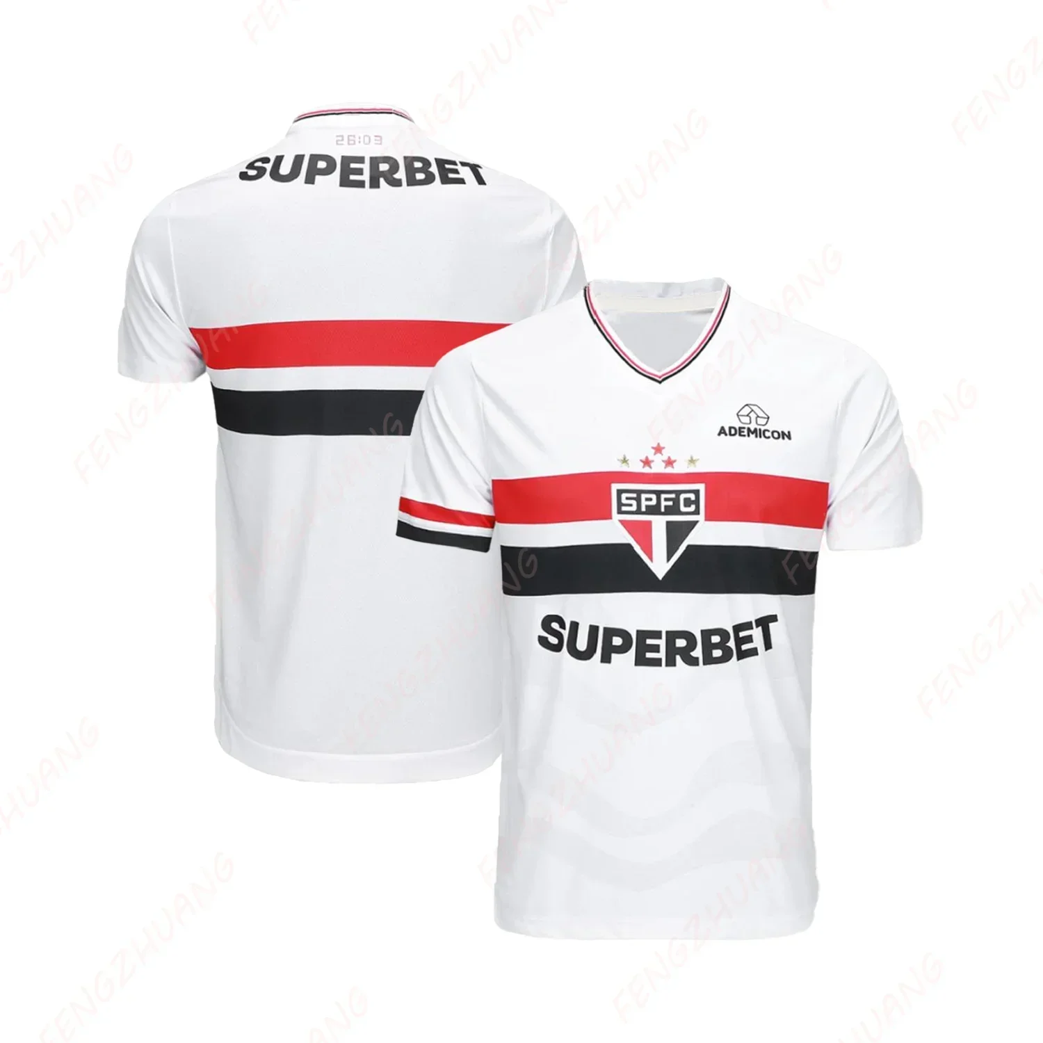 

SPFC 2025 Camisa Jogador Camiseta local Camiseta informal unisex Ropa de calle cómoda y moderna Estampado clásico