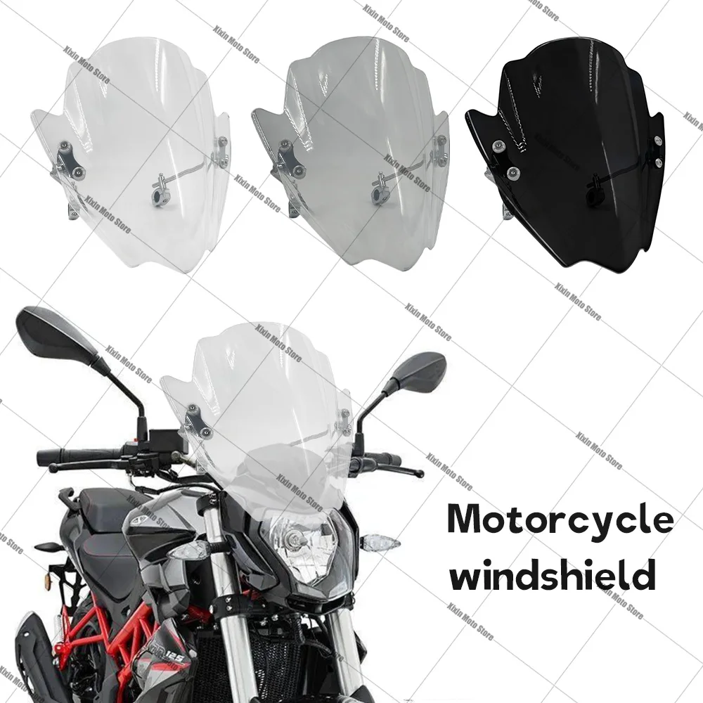 

FOR Benelli BN125 BN 125 BN 251 BN 302 302S 502C new Adjustable Windshield Universal Motorcycle Windscreen Deflector 22.25.28MM