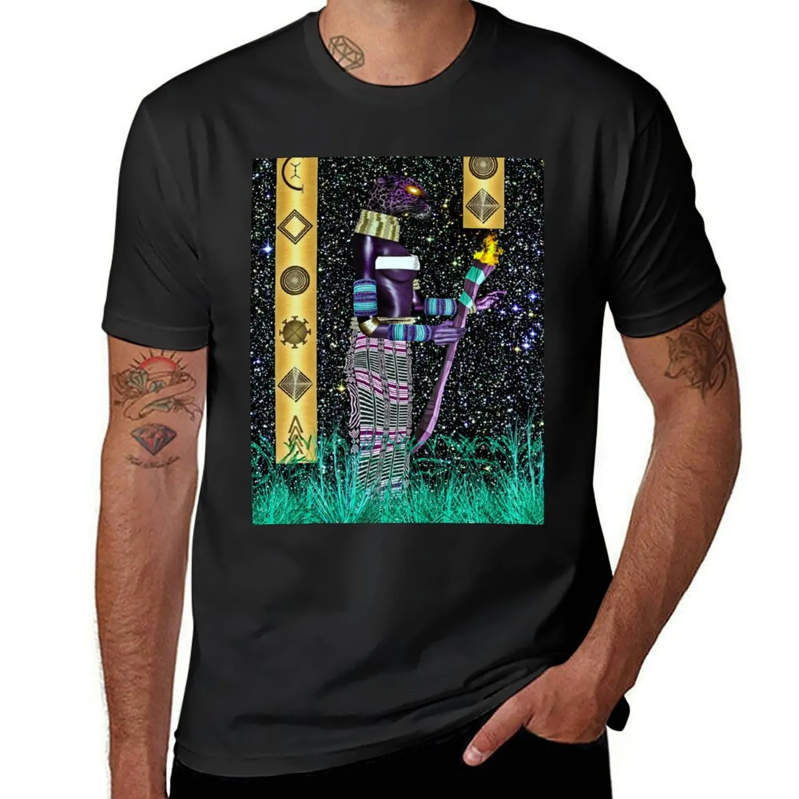 Afrofuturism: Agu Owuru na Agu Nne by Sirius Ugo Art T-Shirt blanks oversizeds vintage t shirts mens tall t shirts