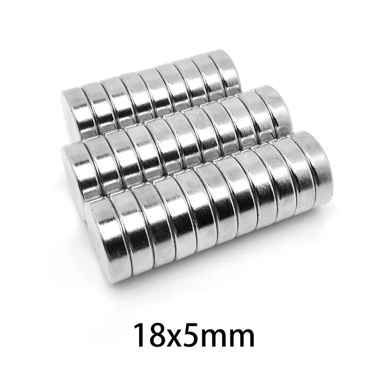 2/5/10/20/50PCS 18x5 Round Powerful Strong Magnetic Magnets 18x5mm 18*5 Thick Cylinder Rare Earth Neodymium Magnets 18mm x 5mm