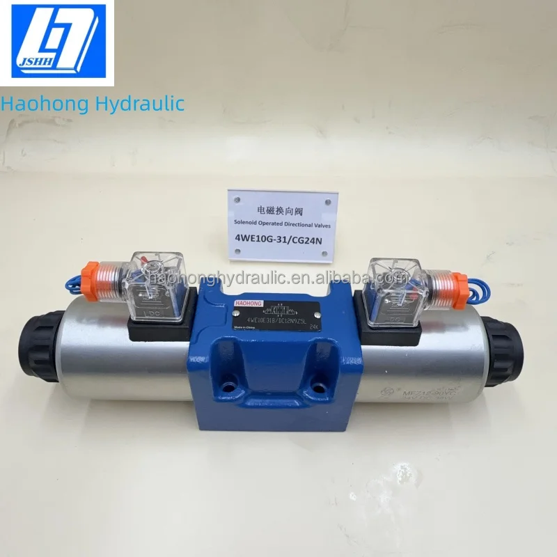

Haohong 4/3 4WE10 NG10 Hydraulic Solenoid Operated Four-Way Directional Control Valves 350 Bar 120 L/min