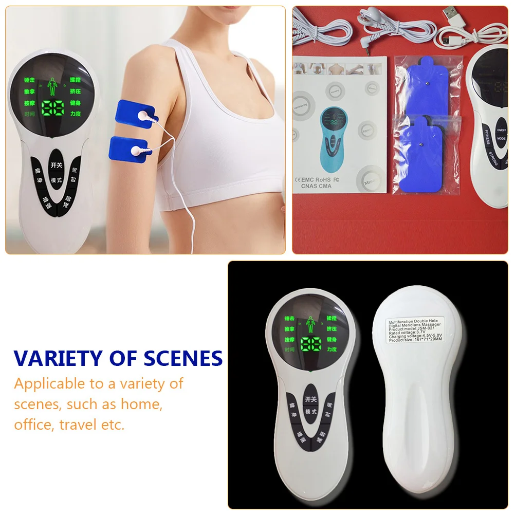 

1Set Portable Rechargeable Electric Neck Massager Cervical Vertebra Pain Relief Device Fatigue Relief Home Travel