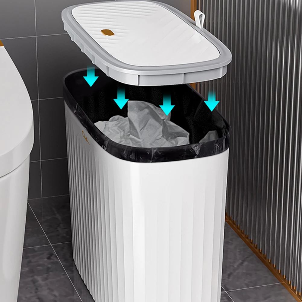 

12л мусорный бак без запаха узкий мусорный бак экономия места ведро для хранения в ванной комнате водонепроницаемый тип прессования для домашнего офиса