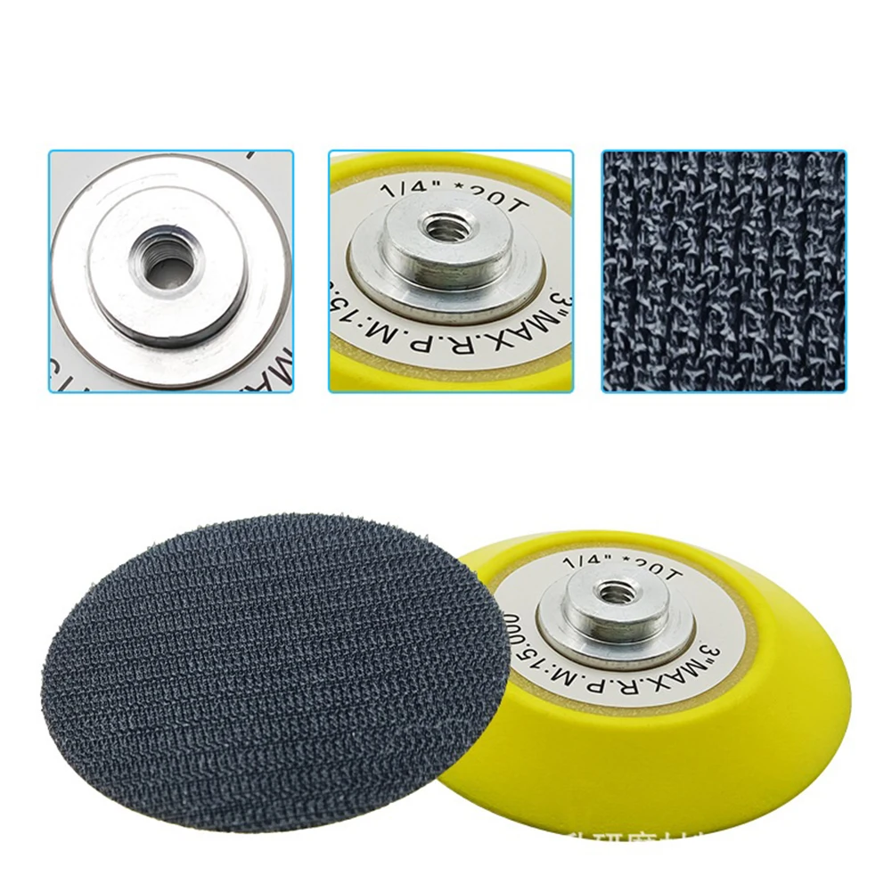 

Brand New Sanding Pads 3 Inch 75mm Polishing Disc 6.35mm Shank Abrasive Tool Backing Pads For Pneumatic Sander