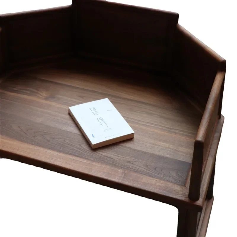 New Chinese Zen Chair Leisure Chair New Chinese Black Walnut Enclosure Chair Old Elm
