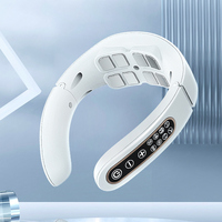 Electric Neck Massager 15 Gears 6 Modes Cervical Spine Massager USB Charging Vibration Pulse with Heating 500mAh for Home Office