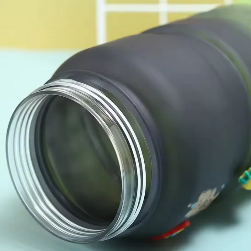 Large Capacity Sports Water Bottle Gradient 3PCS Creative Threaded Straw Cup Outdoor Convenient Portable Big Belly Water Cup