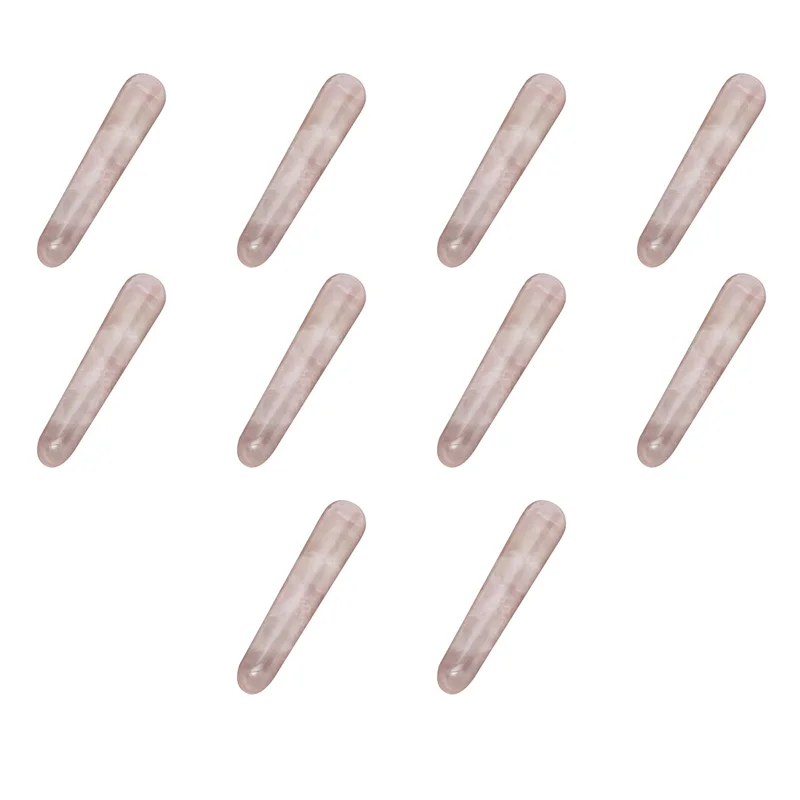 

ABZS 10X Natural Rose Quartz Crystal Yoni Wands Gemstone Rocks Massage