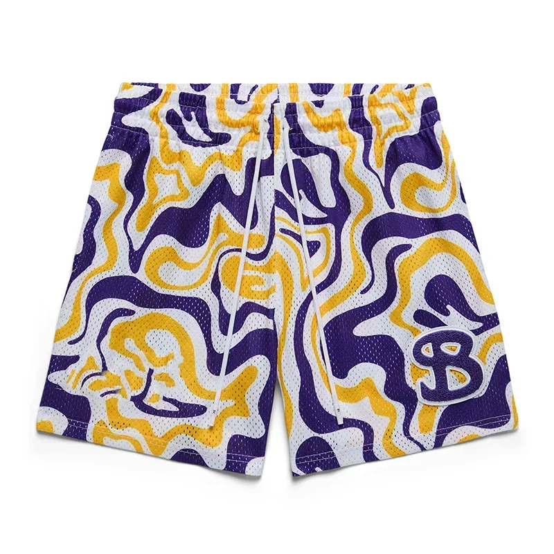 

New Summer Mesh Basketball Training Men's Short Quick-dry Breathable Sport Short Pant Fashion Sweatpant Running Drawstring Short