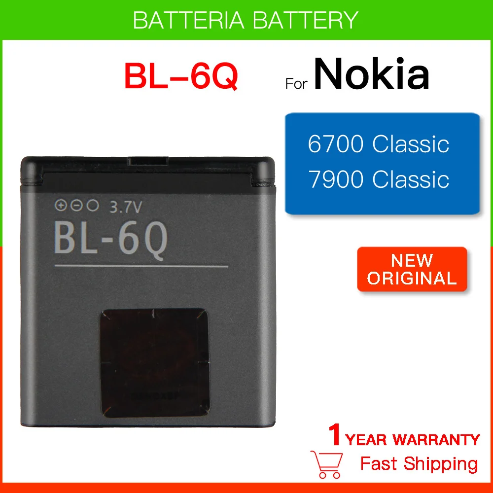 Rechargeable Battery BL-6Q BL 6Q BL6Q Replacement Battery for Nokia 6700 Classic, 6700C batteria with Track Code