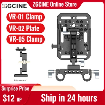 ZGCINE VR-01 VR-02 VR-03 V mount battery plate W/ rod clamp standard V lock battery plate adapter with auto lock protection