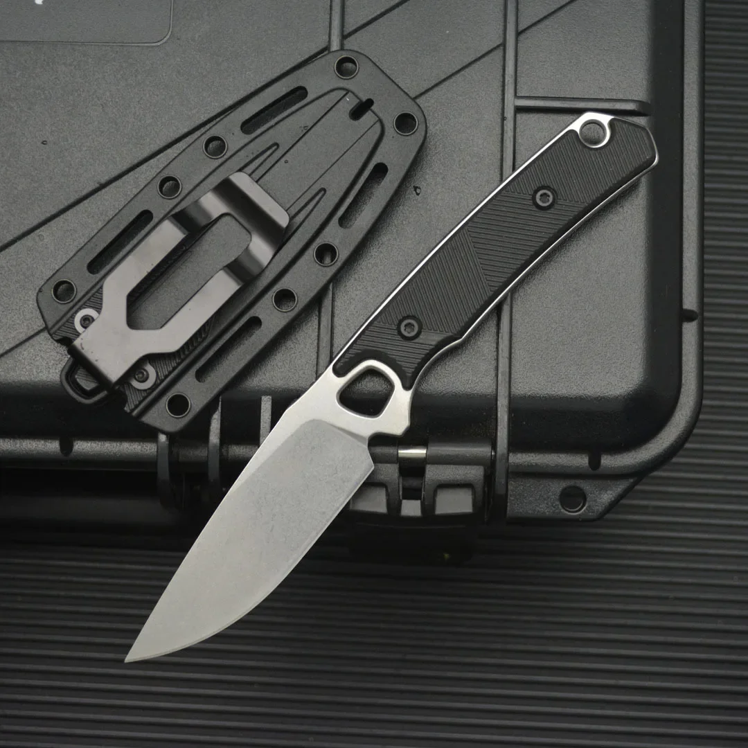 التخييم في الهواء الطلق جبل 2048 شفرة مثبتة سكين تسلق الرحلات الشواء الدفاع عن النفس الصيد المحمولة EDC المعدات الأساسية