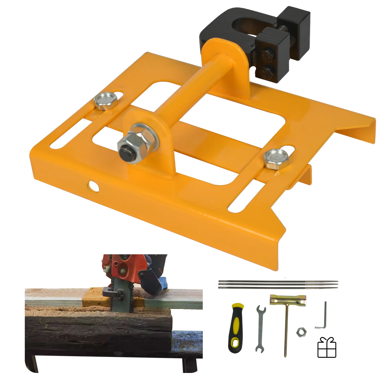 Mini Chainsaw Mill Lumber Cutting Guide Saw Bar For Builders Woodworkers Steel Timber Chainsaw Attachment Cut Guided Mill