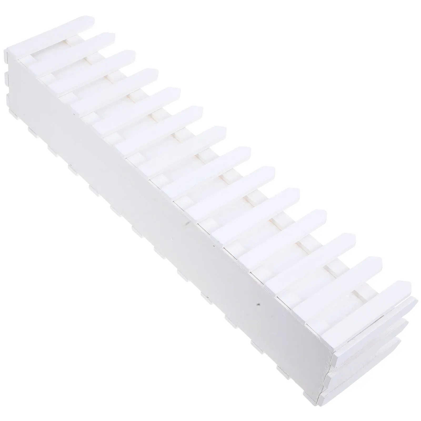 

Simulated Wood Fence Planter Foam Insert Artificial Flowers Rectangle Picket Lightweight Durable Decorative Indoor Outdoor Plant