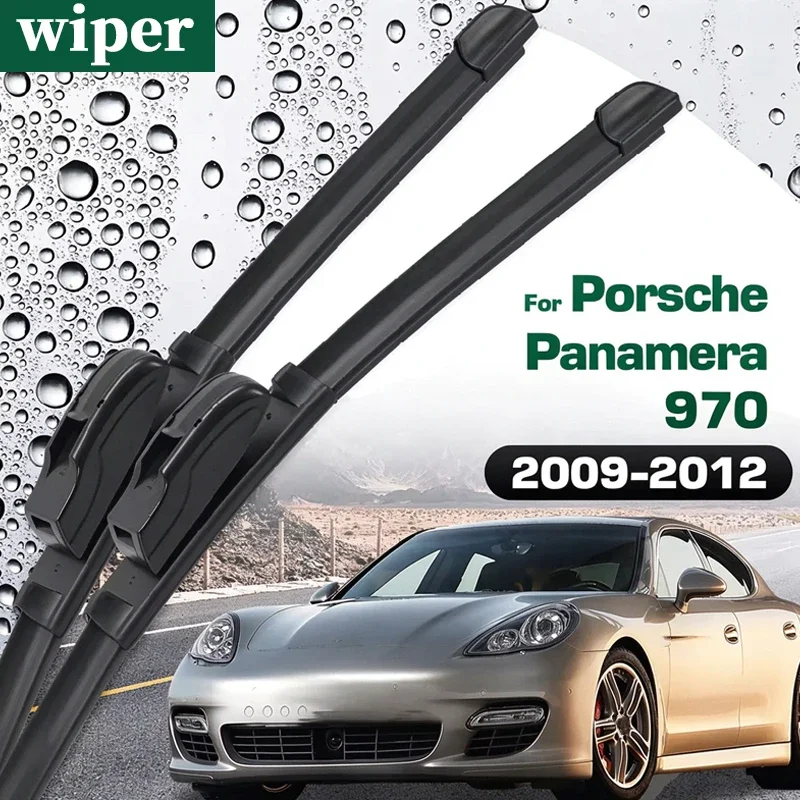 Rubber Front Wiper Blades Set For Porsche Panamera 970 2009-2012 Windshield Windscreen Window Brush 24"+21"