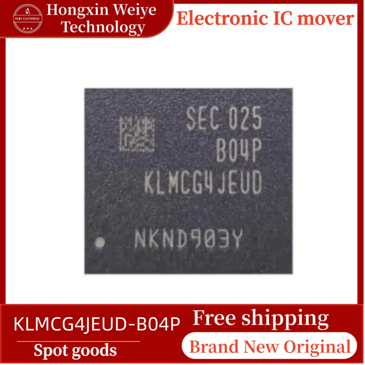 

2/10 PCS KLMCG4JEUD-B04P BGA-153 EMMC Memory IC Brand New Free Shipping