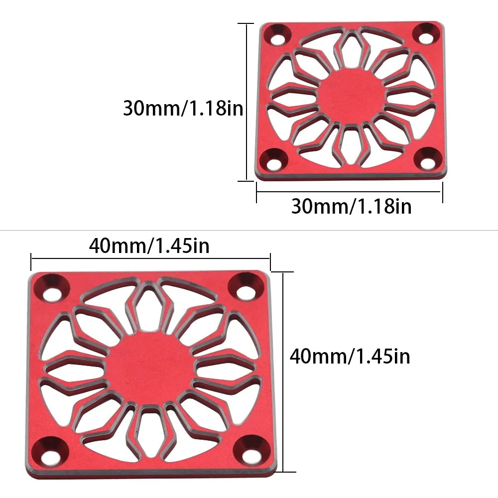 1pcs Aluminum Alloy Cooling Fan Cover 30mm Or 40x40mm For Rc Motor Esc Electric Regulating Fan Protection Cover