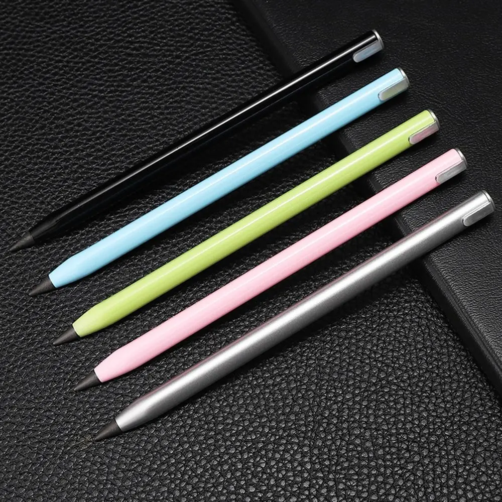 Metal Unlimited Writing Pencil No Ink Eternal Pencils Signature Pen Durable Drawing Writing Stationery School Office Supplies