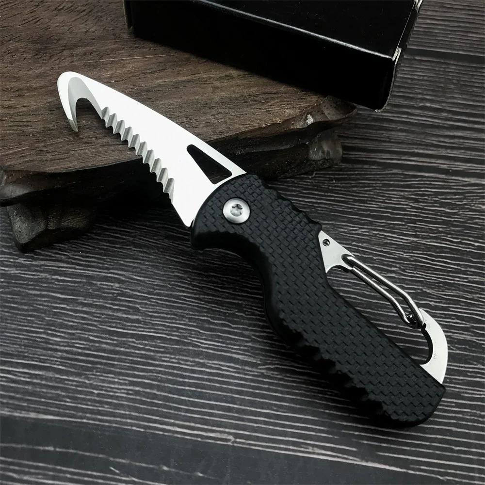 

Black Handle Multi-purpose Knife Outdoor Survival Self-defense Camping Hiking Portable High Quality Pocket Folding Knife