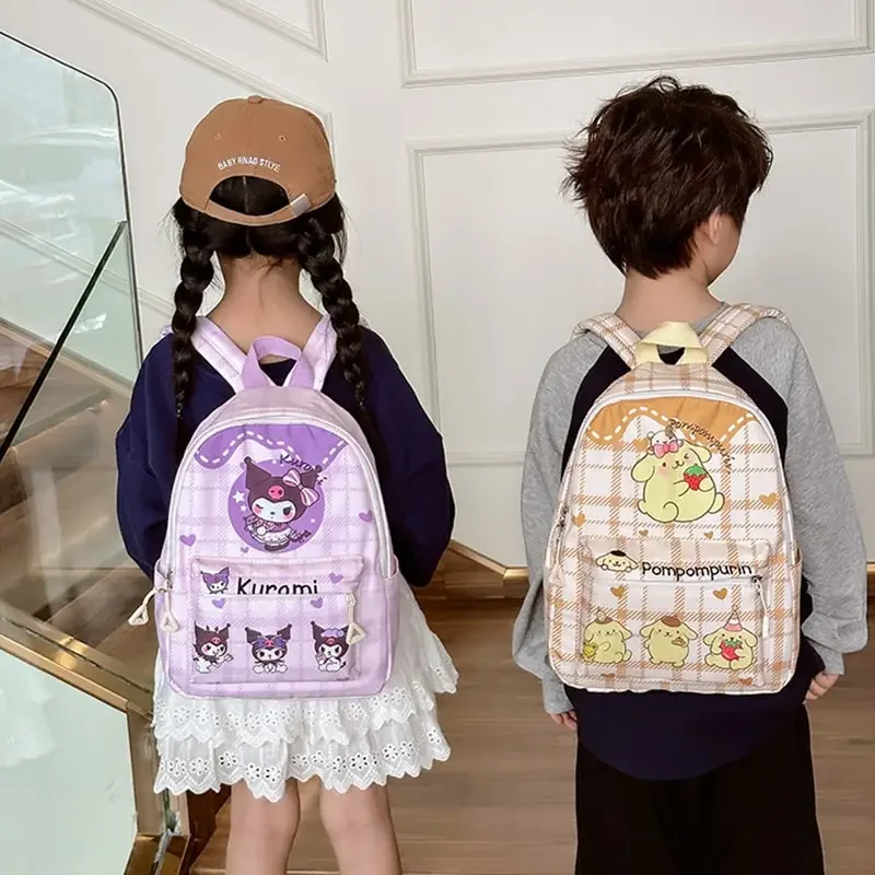 

Sanrioed Anime Backpack Hello Kitty Kuromi My Melody Cinnamoroll Pom Pom Purin Pochacco Cartoon Cute Children Shoulder Bag Gift