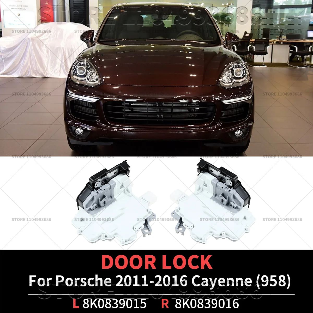 

For 2011-2016 Porsche Cayenne 958 Door Lock Actuator Latch Rear Left Rear Right OEM 8K0839015 8K0839016 9A783911500 9A783911600