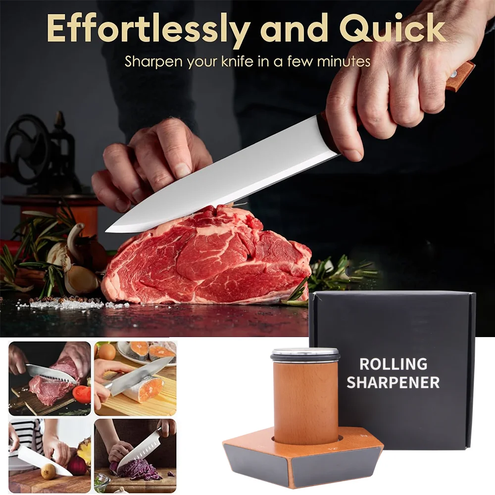 

5 Types Degrees Rolling Knife Sharpener Magnetic Knife Holder Multiangle Diamond Sharpening Stone Kit Roller Kitchen Accessories