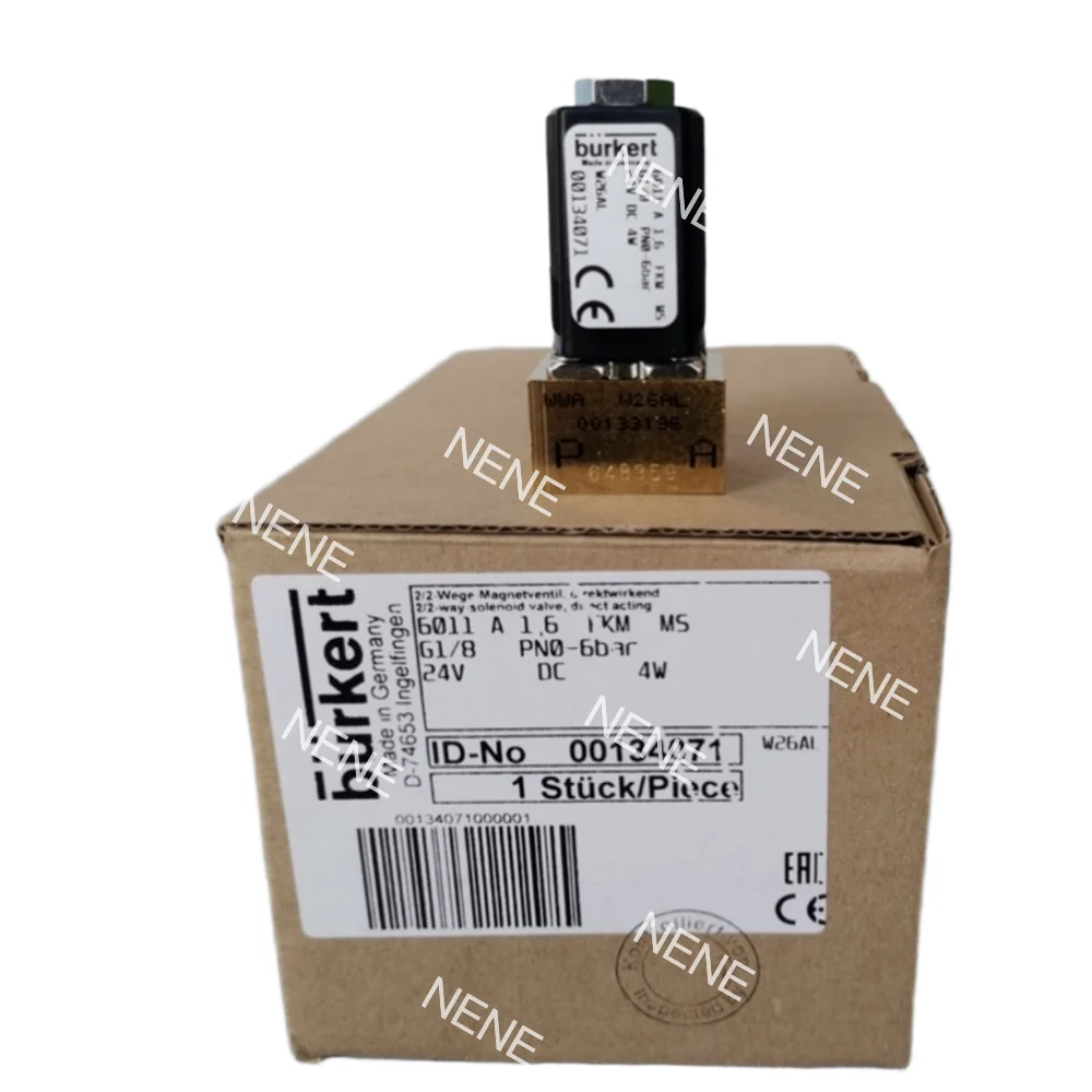 

Burkert Direct Acting Solenoid Valve 6011A 1.6 FKM G1/8 00134071 24V