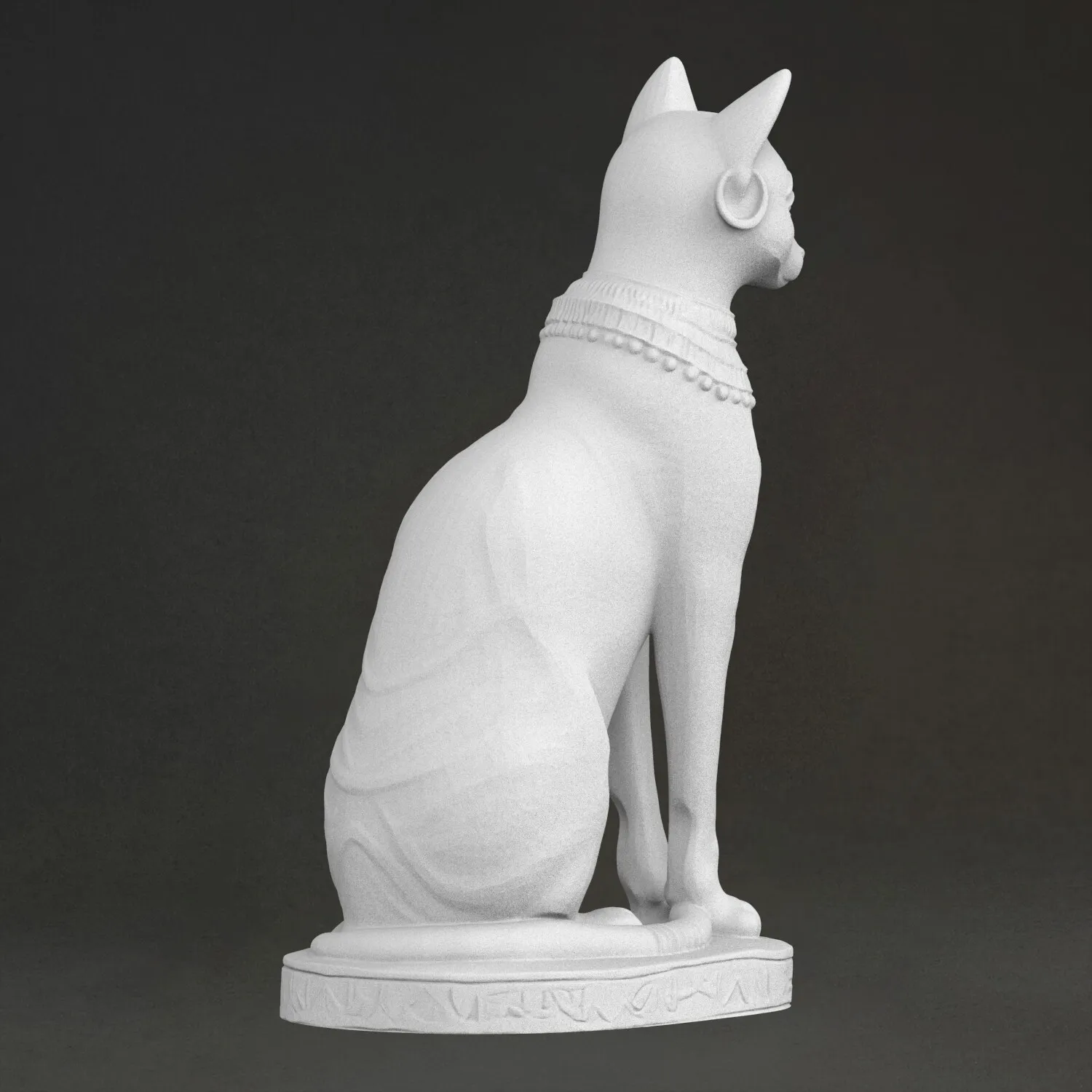 "Egyptian cat god Best" sculpture, 3D printed resin, hand-painted, plaster-like statue ornament(work 10 days) - view 3