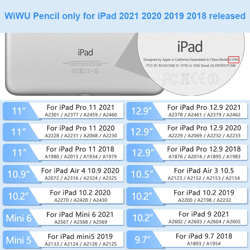 Wiwu mais novo stylus para ipad 2022 2021 2020 2019 ar 5 palma rejeição caneta de toque para ipad pro tilt senseitive tablet toque lápis