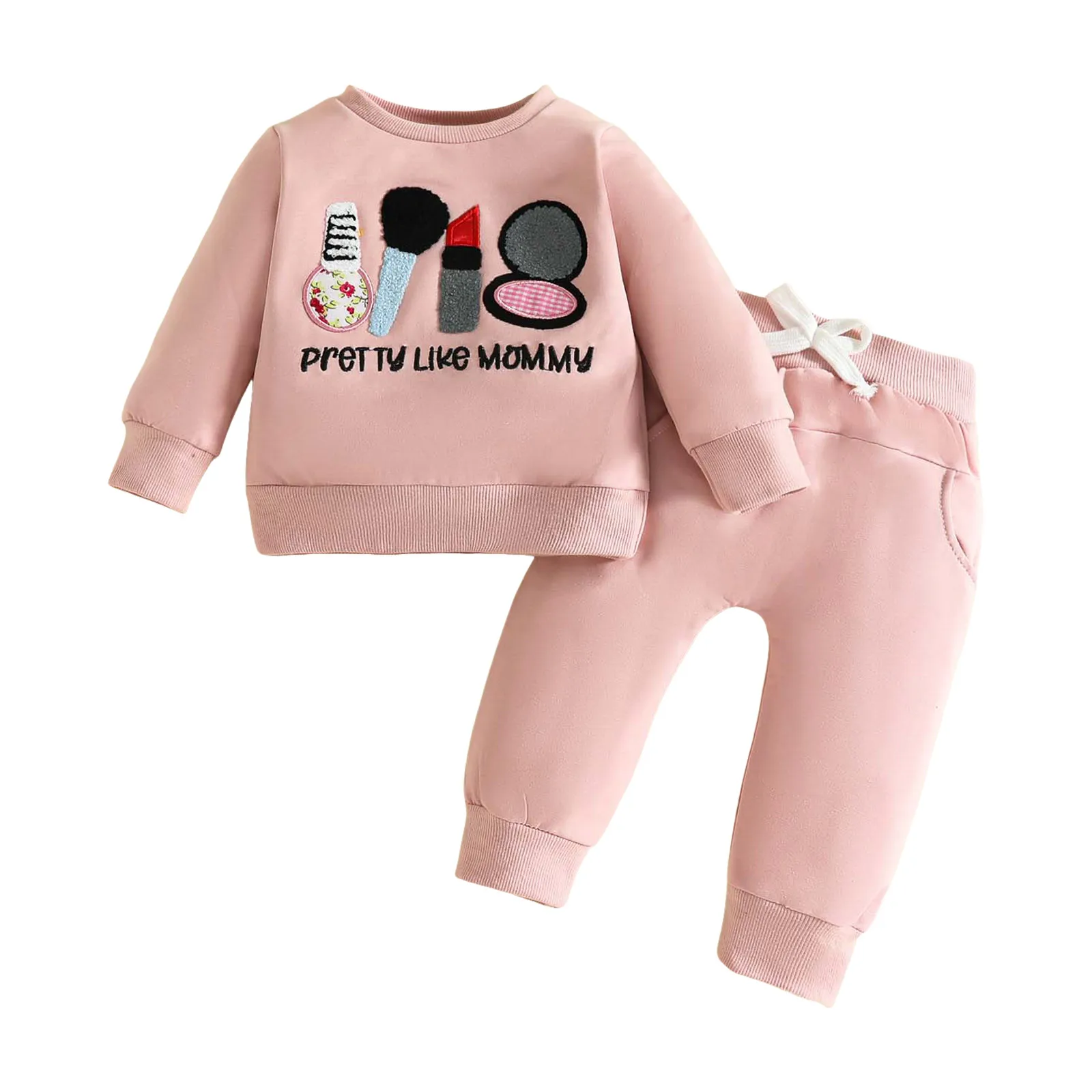 

Infant Girl Set Baby Girl Fall Winter Outfit Infant Letter Print Long Sleeve Sweatshirt And Jogger Pants Mint Baby Clothes