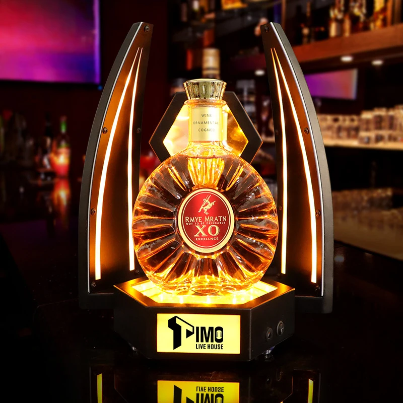 

Luminous wine stand for bars and KTVs, laser abyss wine holder, XO display stand, LED noble champagne wine rack